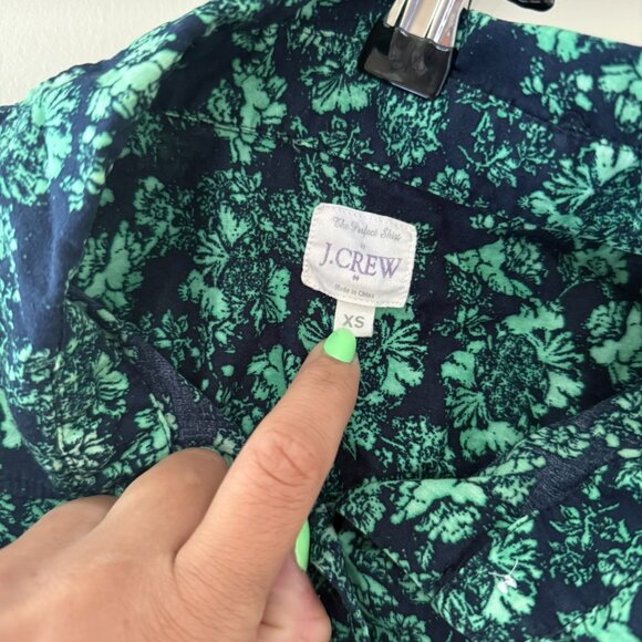 J. Crew The Perfect Shirt Liberty London Cotton Size XS Long Sleeve Button Up - Picture 4 of 6